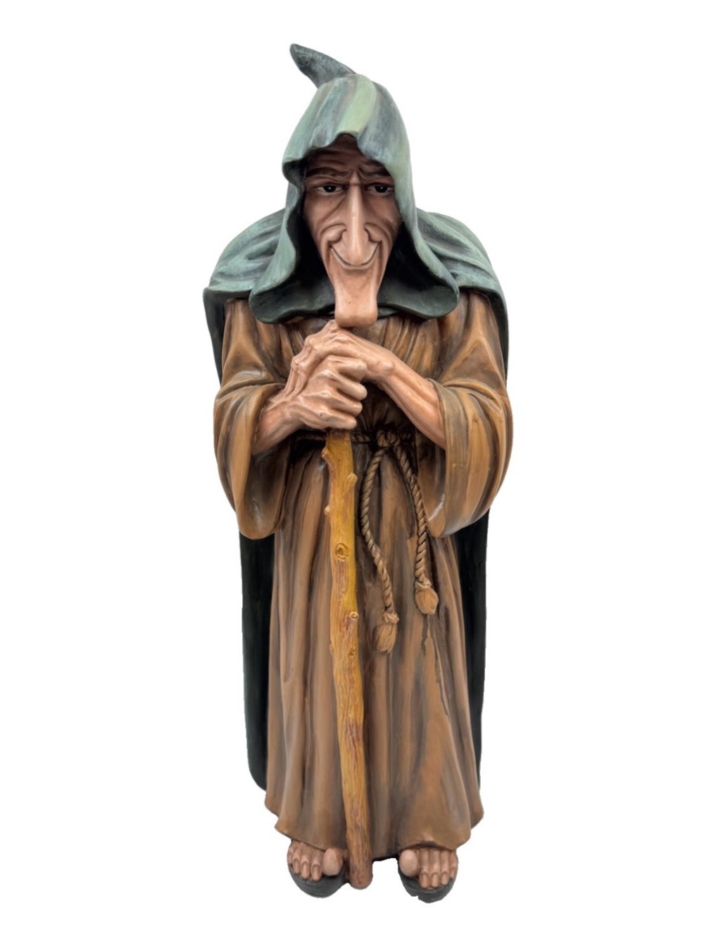 Design Toscano Nature’s Wanderer Garden Statue Hooded Wizard Hermit Figurine 12”